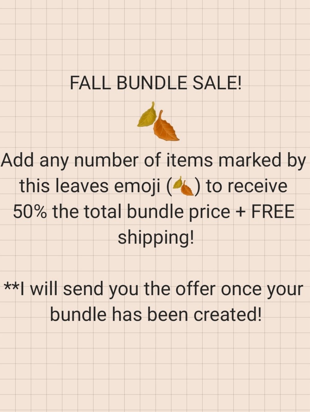 🍂 FALL 1/2 OFF BUNDLE SALE!